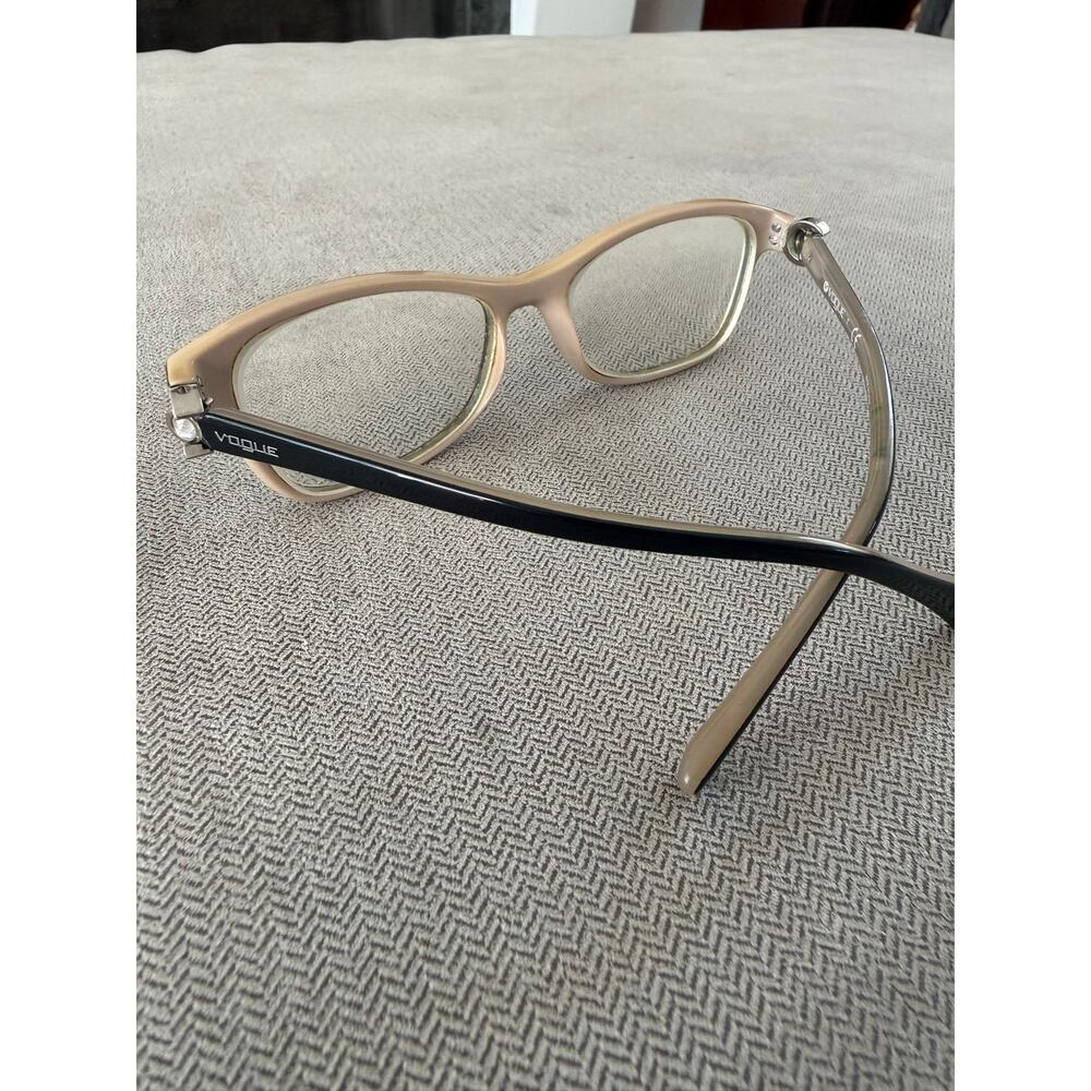 Vogue VO5002-B Eyeglasses Frames Beige Black Crystal Accent 52-16-135